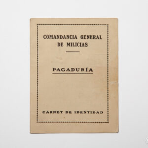 Spanish Civil War - Identity Card Militias No. 7590