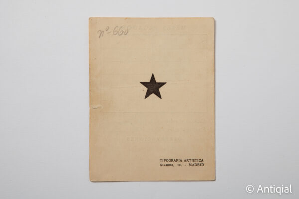 Spanish Civil War - Identity Card Militias No. 7590