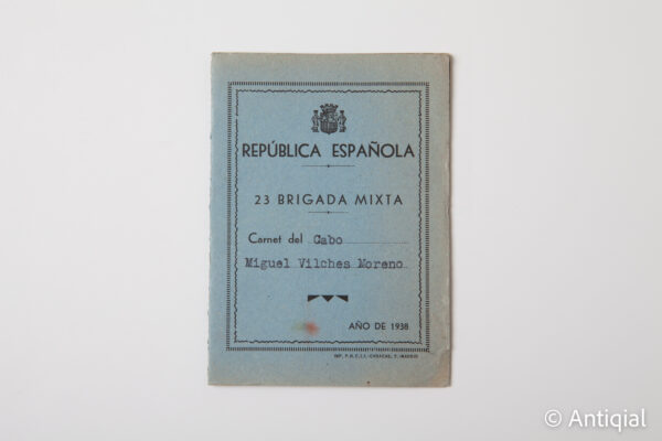 Guerra Civil - Carnet 23 Brigada Mixta - República Espanyola