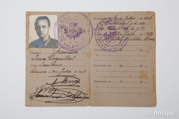 Spanish Civil War - Popular Army Health Card - Spanish Republic - Health