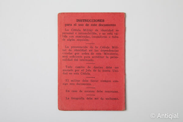 Spanish Civil War - Popular Army Health Card - Spanish Republic - Health