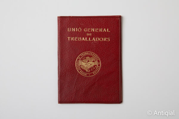 Guerra Civil - Carnet UGT no utilitzat