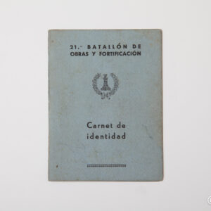 Spanish Civil War - Identity card 21st Battalion of works and fortifications