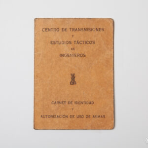 Spanish Civil War - Identity card Center for transmissions and tactical studies of engineers