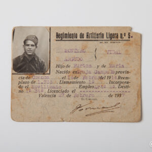 Guerra Civil - Carnet regiment d'artilleria núm. 5