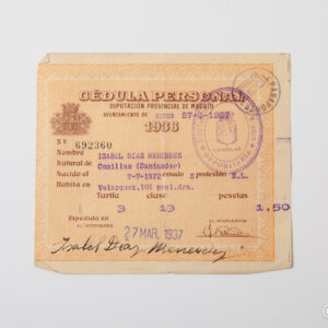 Spanish Civil War - Personal identity card