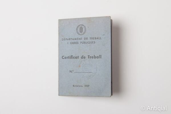 Guerra Civil - Certificat de treball Generalitat de Catalunya. Espectacles