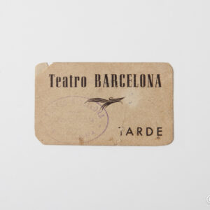 Spanish Civil War - Barcelona Collectivized Theater Ticket CNT- UGT