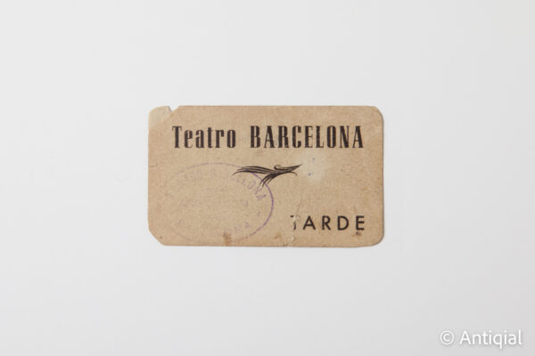 Spanish Civil War - Barcelona Collectivized Theater Ticket CNT- UGT