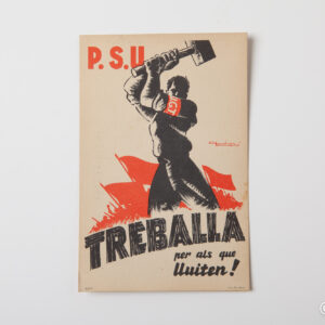 Guerra Civil - Postal PSU Treballa