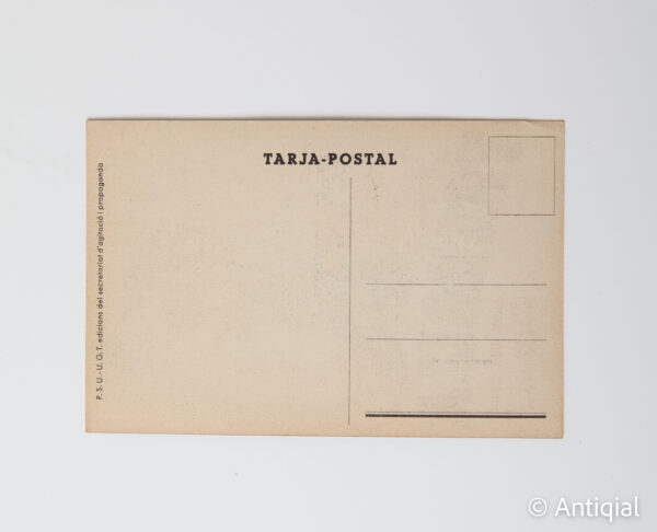 Guerra Civil - Postal PSU Treballa