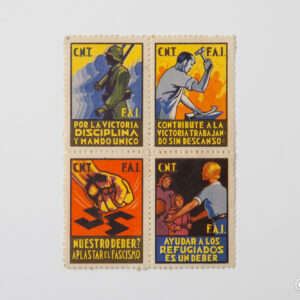 Spanish Civil War - Stamps Vignettes CNT-FAI - Aid to the refugee