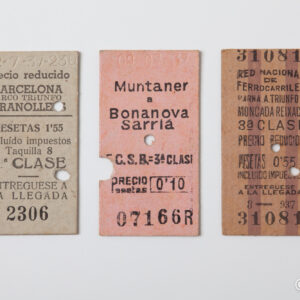 Spanish Civil War - Train and tram tickets 01