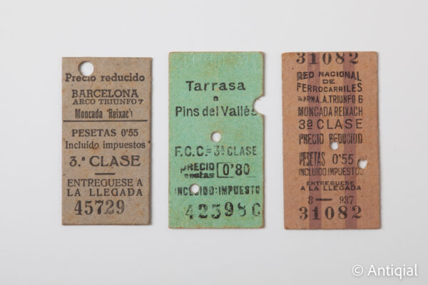 Spanish Civil War - Train and tram tickets 02