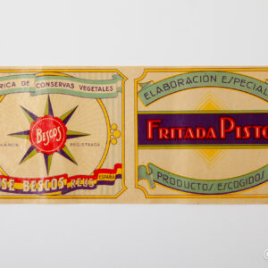 Second Spanish Republic - Edible label Fritada Pisto