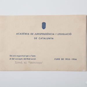 Second Spanish Republic - Advertising brochure Academy of Jurisprudence Spanish Second Republic