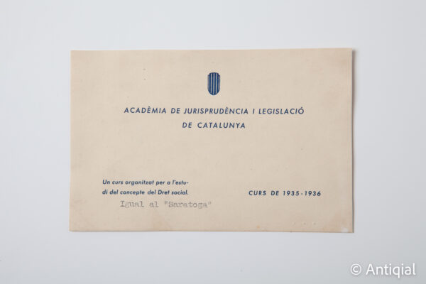 Segunda República - Folleto publicitario Academia de Jurisprudencia Segunda República