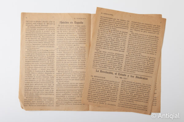 Spanish Post-war - Newsletter El Syndicalist Época 3 no. 1. Anarchism