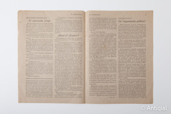 Spanish Post-war - Newsletter El Syndicalist Época 3 no. 3. Anarchism