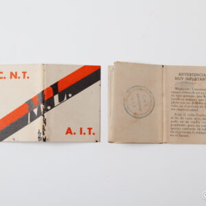 Spanish Post-war - CNT contribution card no. 2474