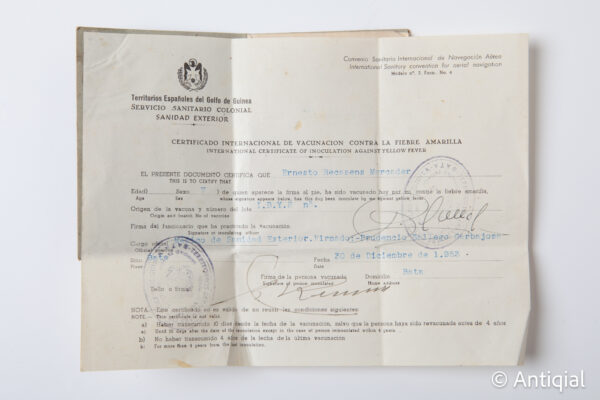 Spanish Post-war - Health card Guinea