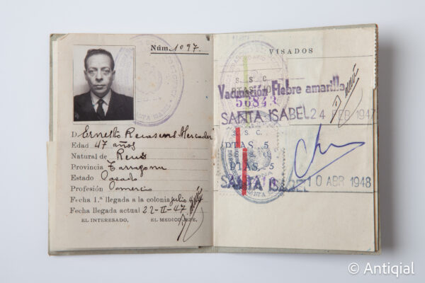 Spanish Post-war - Health card Guinea