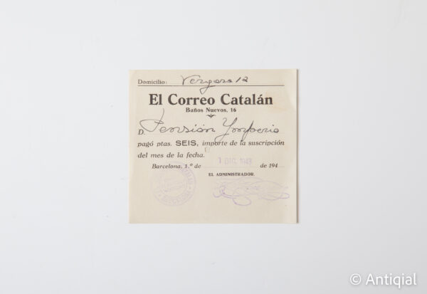 Dictadura franquista - Subscripció Correo Catalán