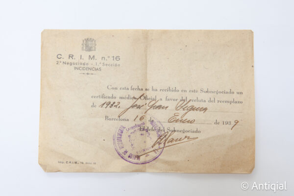 Spanish Civil War - CNT-AIT Card