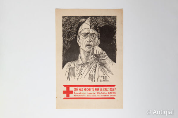 Spanish Civil War - Republican poster "What have you done for the Red Cross?"