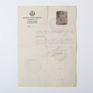 Spanish Civil War - Republican Intendancy Civil War Certificate