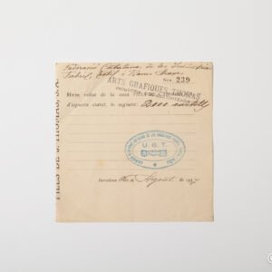 Spanish Civil War - Received Thomas graphic arts collectivized no. 239