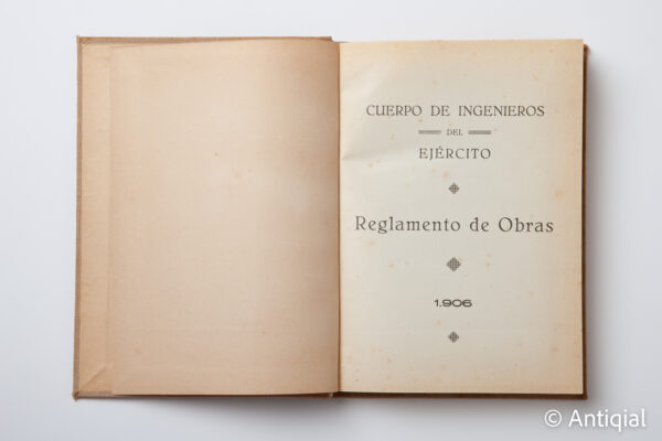 Primera República - Període Alfonsí - Reglaments d'obres del cos d'enginyers de l'exèrcit