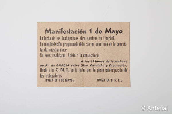 Second Spanish Republic - Propaganda May 1 CNT